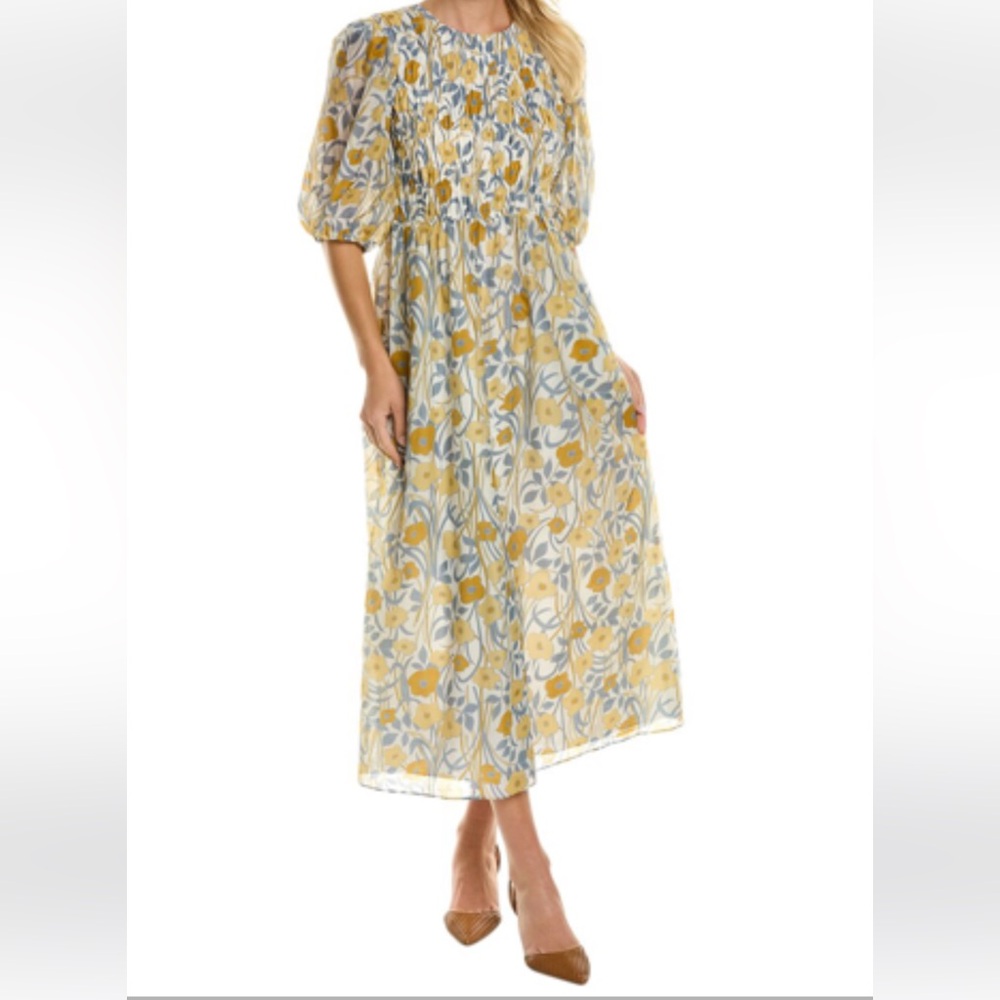 Rebecca Taylor Daphne Fleur Silk Blend Dress XS